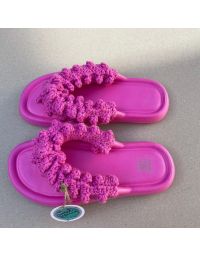 Fuchsia Crochet Flip-Flop (Available In Sizes)