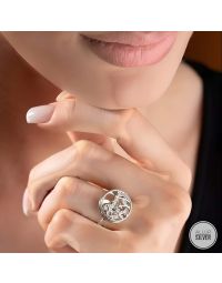 Single Silver Rotating Butterfly Ring