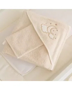 Funna Baby-Luna Elegant Baby Towel Set - 100% Cotton - 90x90 cm - Gold