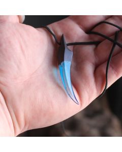 Blue Lion's Fang Necklace with Glow-in-the-dark Effect