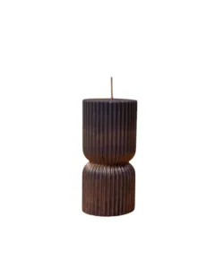 Striped Candle - 190 g - Mauve