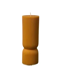 Striped Candle - 350 g - Yellow