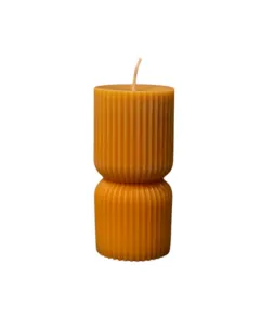Striped Candle - 190 g - Yellow
