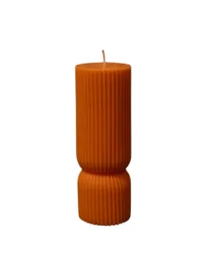 Striped Candle - 350 g - Orange