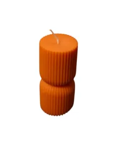 Striped Candle - 190 g - Orange