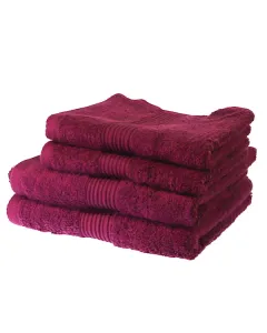 Nova Home Bamboo & Cotton Towel/ 100% Cotton/ 33x33 cm - Wine available at The Scout - Amman, Jordan