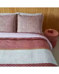 Bedding House Durness Duvet Cover Set - 100% Cotton - Red (Available in sizes) available at The Scout - Amman, Jordan
