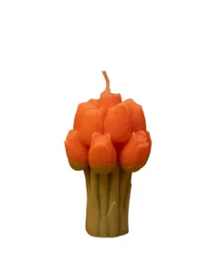 Flower Boquette Candle - 90 g - Orange