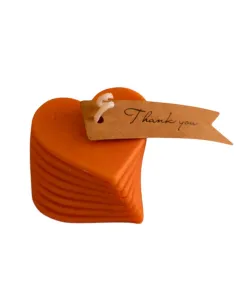 Heart Shaped Candle - 70 g - Orange