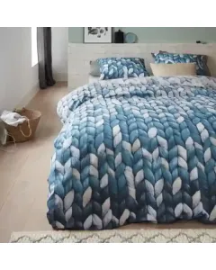 Bedding House Warmly Duvet Cover Set - 100% Cotton - King/Super King - 3 Pcs - Navy available at The Scout - Amman, Jordan