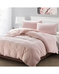 Nova Home "Trend" Duvet Cover Set - 100% Cotton - 200 Thread Count -  3 Pcs - King/Super King - Peach available at The Scout - Amman, Jordan