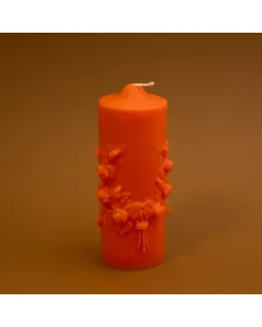 Flower Column Candle - 145 g - Orange