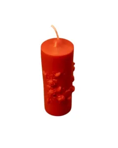 Flower Column Candle - 145 g - Red
