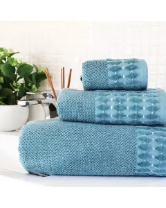Nova Home Dia Towel/ 100% Cotton - Aqua available at The Scout - Amman, Jordan