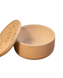 Granite Plate with Lid - Ivory