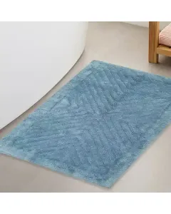 Nova Home Marina Bath Mat - 100% Cotton - Aqua (Available in sizes) available at The Scout - Amman, Jordan