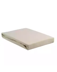 Nova Home "Jersey" Fitted Sheet Set - 100% Cotton - Sand