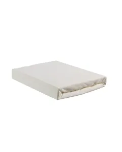 Nova Home "Jersey" Fitted Sheet Set - 100% Cotton - 2 Pcs - Twin - Ivory available at The Scout - Amman, Jordan