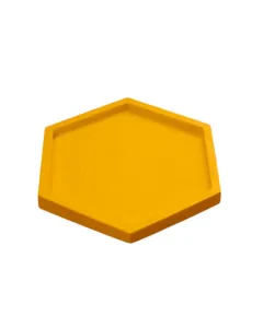 Hexagon Coffee Plate - Yellow