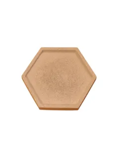 Granite Hexagon Coffee Plate - Beige