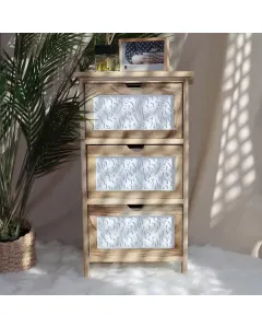 Weva "Road" Wood Storage Cabinet With 3 Drawers - Beige available at The Scout - Amman, Jordan
