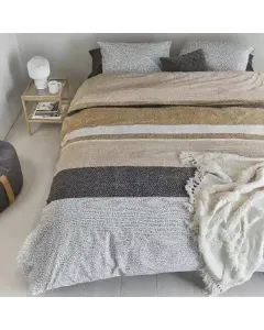 Bedding House Berith Duvet Cover Set - 100% Cotton - Grey (Available in sizes) available at The Scout - Amman, Jordan