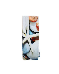 Manterol Sea Seashells Printed Beach Towel - 100% Cotton - 90x160 cm - Multicolor