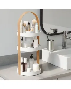 Umbra "Bellwood" Cosmetic Organizer - Wood - White & Natural