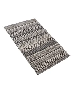Nova Home Samaira Hand Woven Rug - 100% Cotton - 70x140 Cm - Black available at The Scout - Amman, Jordan