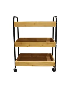 Weva Otto Trolley - 3 Shelves - Natural available at The Scout - Amman, Jordan