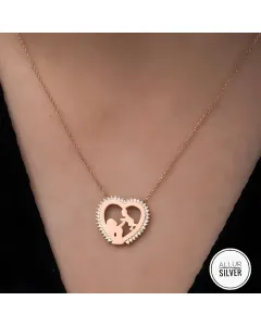 Forever Bond Mother & Baby Heart Necklace