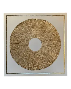 Golden Sun Abstract Canvas - 60x60cm