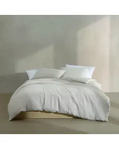 Nova Home Calven Seersucker Summer Duvet Cover Set - Beige (Available In Sizes)