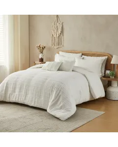 Nova Home Liz Tufted Jacquard Comforter Set - White (Available In Sizes)