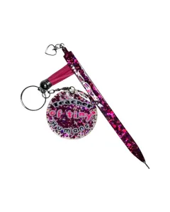 Acrylic & Resin Keychain + Pen Gift Set – 5cm
