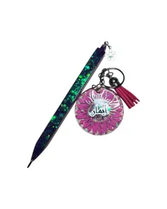 Acrylic & Resin Keychain + Pen Gift Set – 5cm