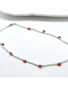 Cherry Beaded Choker