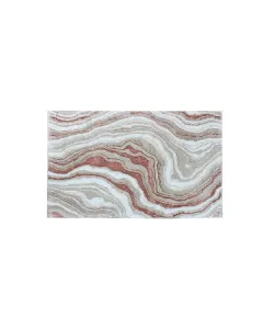 Nova Home Stone Wave Bath Rug - Cotton/Viscose - 70X120 cm - Powder available at The Scout - Amman, Jordan