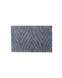Nova Home Sino Bath Rug Set - 100% Cotton - 2 Pcs - Dark Grey available at The Scout - Amman, Jordan