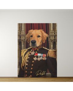 Military Hero -&#128062; Custom Pet Portrait - premium quality product. - بطل عسكري -&#128062; بورتريه مخصص للحيوانات الأليفة - منتج عالي الجودة.