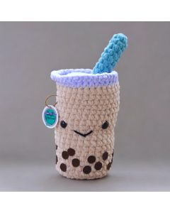 Fluffy Crochet Boba Milk Tea Plushy