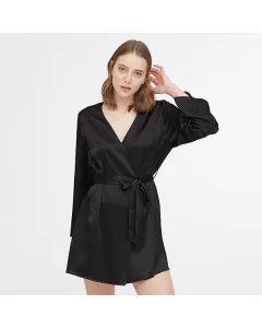 Lilysilk Plain Robe - Black available at The Scout - Amman, Jordan