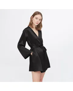 Lilysilk Plain Robe - Large - Black available at The Scout - Amman, Jordan
