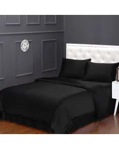 Lilysilk Plain Duvet Cover - 260X220 CM - Black