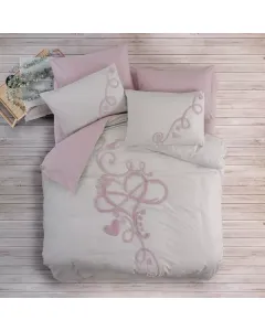 Nova Home Bellini 100% Cotton Embroidery Duvet Cover Set - Pink  (Available in Sizes) available at The Scout - Amman, Jordan