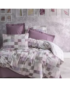 Nova Home "Maro" Duvet Cover Set - 100% Cotton - Purple  (Available in Sizes) available at The Scout - Amman, Jordan