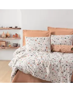 Nova Home "Oniks" Duvet Cover Set - 100% Cotton  - Peach  (Available in Sizes) available at The Scout - Amman, Jordan