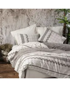 Nova Home "Aren" Duvet Cover Set - 100% Cotton - Single/Twin - 3 Pcs - Beige available at The Scout - Amman, Jordan