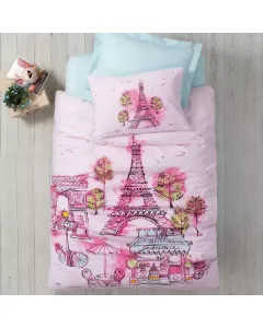 Nova Home "Corisa" Duvet Cover Set - 100% Cotton - Single/Twin - 3 Pcs - Pink available at The Scout - Amman, Jordan