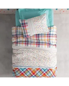 Nova Home "Baniti" Duvet Cover Set - 100% Cotton - Single/Twin - 3 Pcs - Multicolor available at The Scout - Amman, Jordan